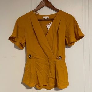 NWT. Women’s Mustard Yellow Blouse